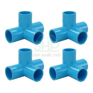 สี่ทางตั้งฉากPVC น้ำไทย ขนาด 1" (1นิ้ว) THAIPIPEจำนวน 4ชิ้น/แพ็ค