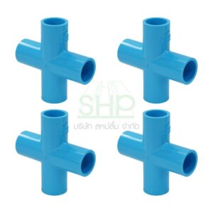 สี่ทาง90 บวกPVC พีวีซีน้ำไทย ขนาด 1/2" (4หุน) THAIPIPEจำนวน 4ชิ้น/แพ็ค