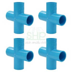 สี่ทาง90 บวกPVC พีวีซีน้ำไทย1" (1นิ้ว) THAIPIPE จำนวน 4ชิ้น/แพ็ค