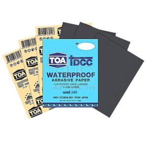 TOA  กระดาษทรายแบบขัดน้ำ TOA ทีโอเอ เบอร์ 240 จำนวน 12 แผ่น