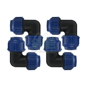 ข้องอพีอี PE 90 องศา ขนาด 20 มิล (1/2หุน) 4 ตัว/แพ็ค | 06-BC02020