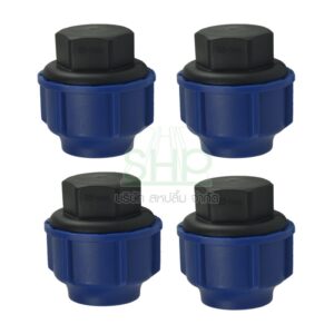 ปลักอุดพีอี PE  ขนาด 20 มิล (1/2หุน) 4 ตัว/แพ็ค | 06-BC10020